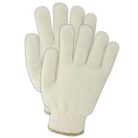 Magid Machine Knit Gloves, Natural, 12 PK T1993-J